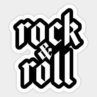 rock and roll logo Sticker